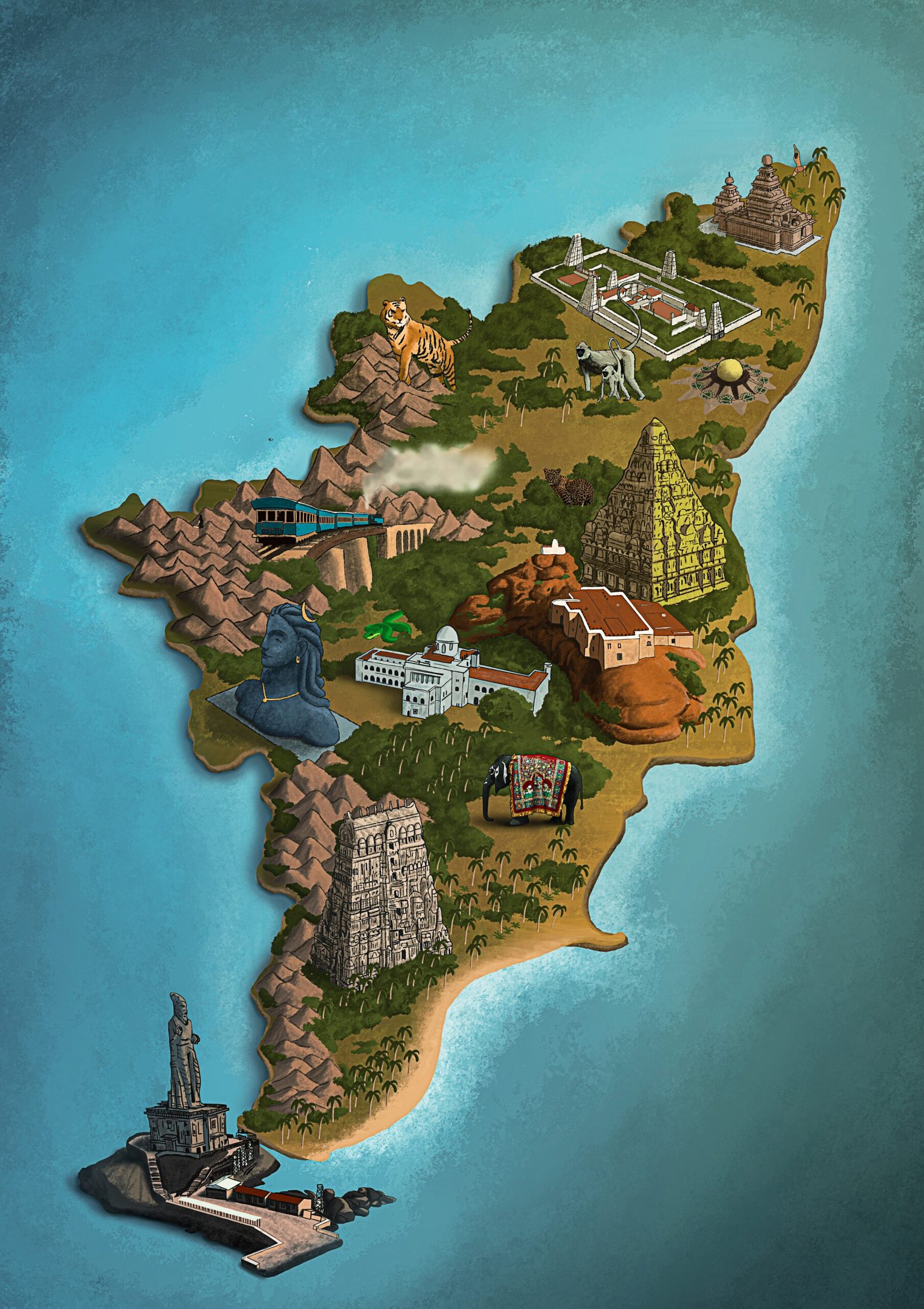 india map illustration